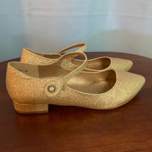 Gold Mary Janes